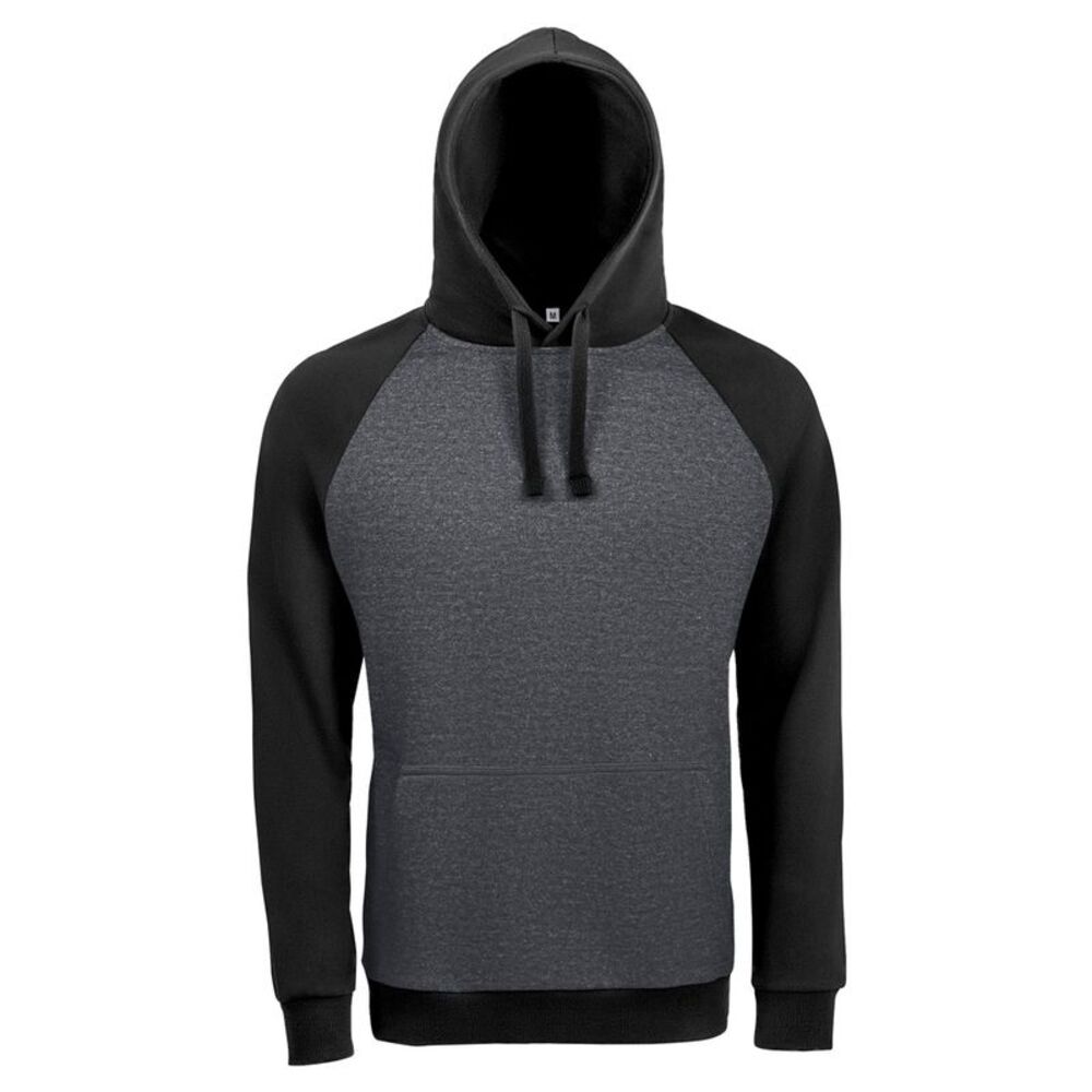 SOLS Unisex Seattle Contrast  Hoodie / Charcoal Marl/Black